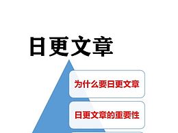 回归每天一篇文章的“日更”状态