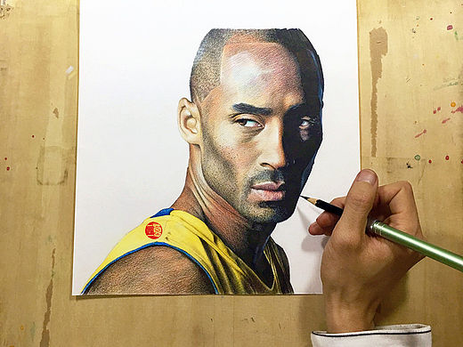 记·念   纸上彩铅-《科比2016》