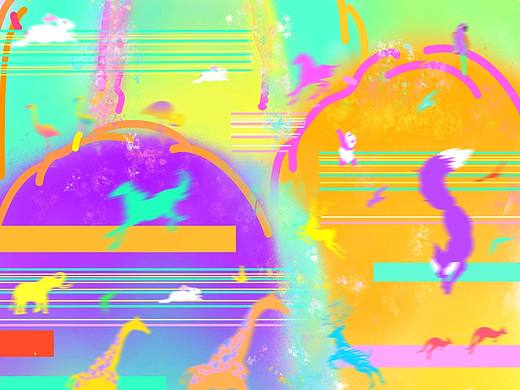 色彩丰富的画#商业插画#儿童插画#动物插画