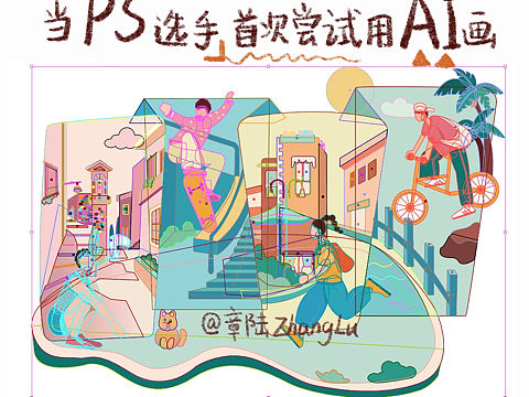 当PS选手首次尝试AI画画（个人主页-ZNTk3OTczNDA=） - 商业插画 - 站酷设计师章陆ZhangLu原创素材 - 站酷ZCOOL