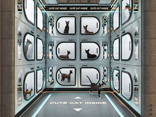 网红猫馆概念设计（个人主页-ZNDEwMzMyODQ=） - 建筑/空间 - 站酷设计师叉烧云吞面原创素材 - 站酷ZCOOL