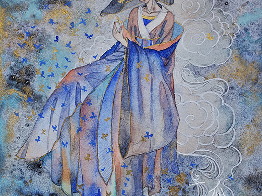 想画卖货郎来着