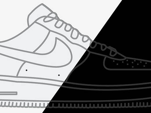 ZEROLAB潮牌/NIKE AIR FORCE 1球鞋插画
