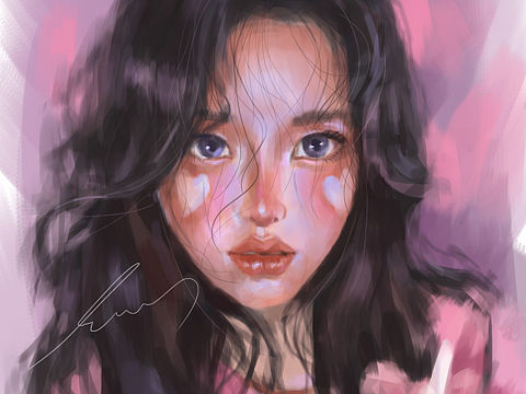 粉色少女（个人主页-ZNDMxODUzODA=） - 单幅漫画 - 站酷设计师Samuel_s原创素材 - 站酷ZCOOL