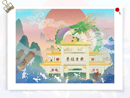 潮州—青龙古庙（千香林）插画