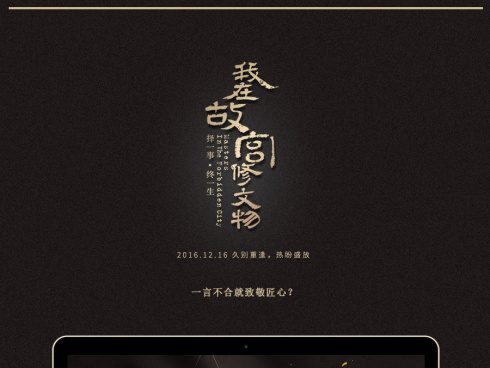 百雀羚X《我在故宫修文物》 专题页 