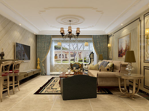 金舍装饰-星河盛世城126㎡装修效果图-混搭风格-石家庄别墅装修设计（个人主页-ZMTgyMDI5MDg=） - 家装设计 - 站酷设计师金舍首席设计杨卓原创素材 - 站酷ZCOOL