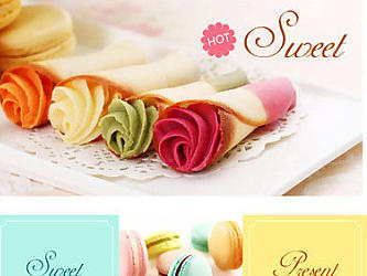 马卡龙饼干无线店铺装修