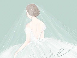 婚紗插畫(huà)定制