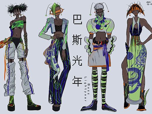 服装设计 朋克 科技感 未来感