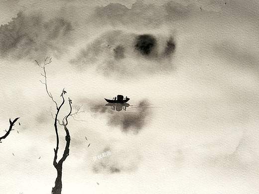 黑白水彩(原创)