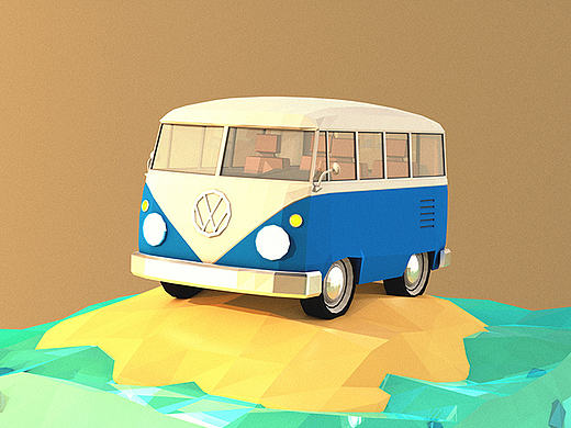 Low Poly 大众T1
