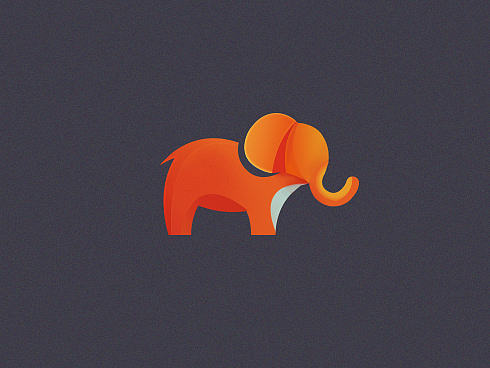 大象 动物 icon logo