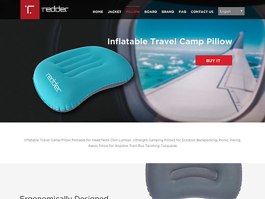 redder PILLOW充气枕产品网页