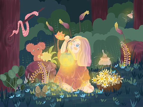 夏天的夜晚你敢去抓萤火虫吗……