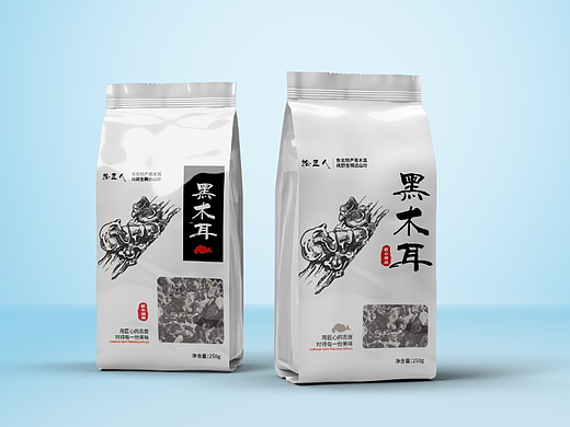 野生山珍黑木耳包装