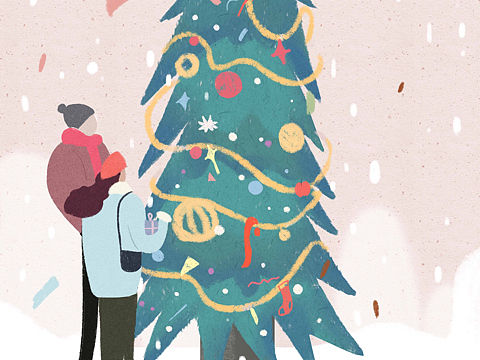 Merry Christmas 2018（個人主頁-ZMzIzODI3MjQ=） - 兒童插畫 - 站酷設(shè)計師Chenruxuee原創(chuàng)素材 - 站酷ZCOOL