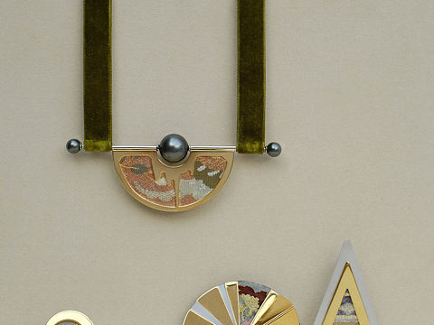 几何之美/西湖系列非遗缂丝首饰