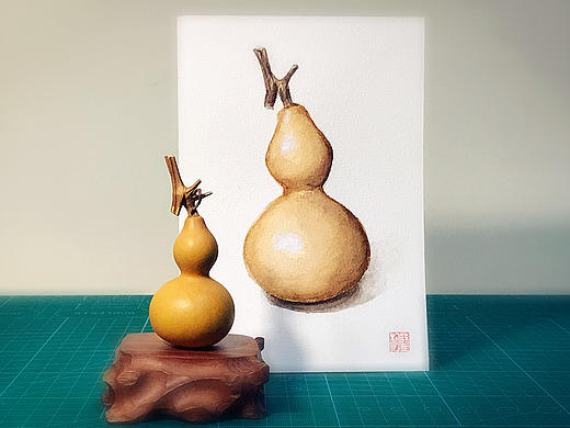 试画水彩葫芦（个人主页-ZMTk2NDc2NjA=） - 创作习作 - 站酷设计师蓝柯原创素材 - 站酷ZCOOL