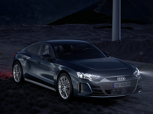 Audi E-tron GT实景渲染