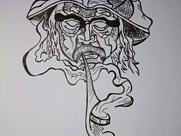 《戴著帽子的老人》