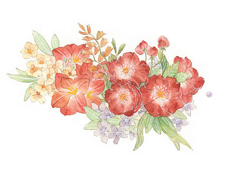 水彩花卉