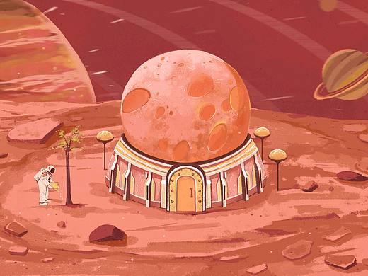 你好火星（個(gè)人主頁(yè)-ZNTIwMjM5NDQ=） - 商業(yè)插畫 - 站酷設(shè)計(jì)師橙小甜Ya原創(chuàng)素材 - 站酷ZCOOL