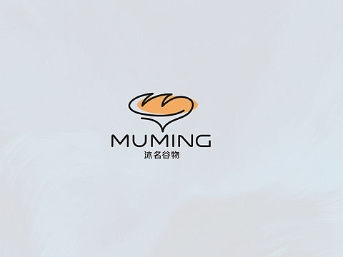 烘焙品牌logo：沐名谷物