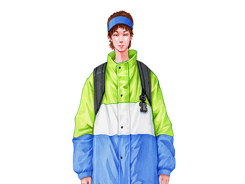 马克笔时装画练习——运动休闲装