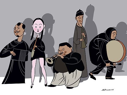 最近一组新闻稿漫画