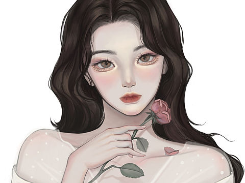 少女头像（个人主页-ZNjAzNTYxNTI=） - 创作习作 - 站酷设计师花栗shushu原创素材 - 站酷ZCOOL