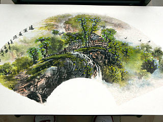 中国山水(扇面)