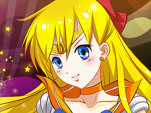 【同人插画】美少女战士（水兵金星/水兵火星）