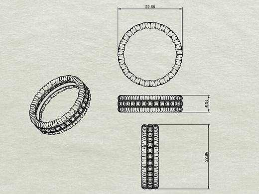 首饰设计3d效果图