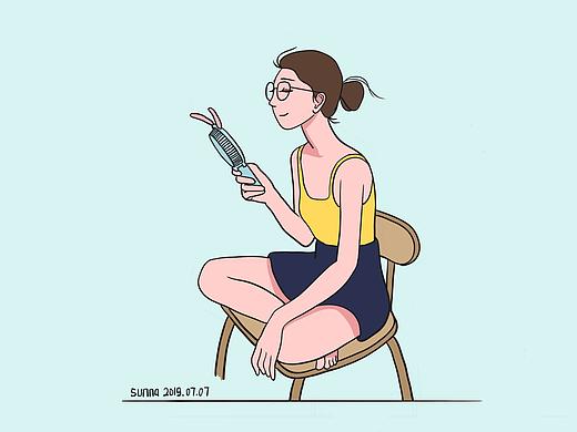 清凉一夏（个人主页-ZNDQwODQ1NTY=） - 艺术插画 - 站酷设计师sn8023mjy原创素材 - 站酷ZCOOL