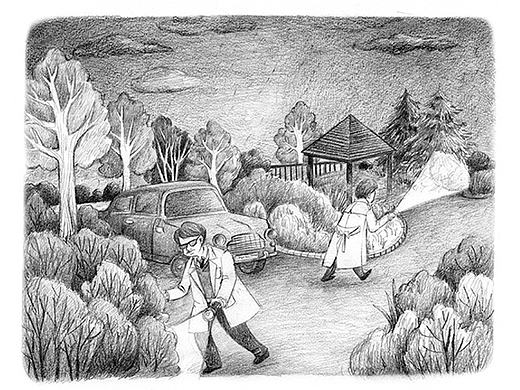 儿童图书插画 黑白插图 铅笔手绘