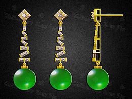 翡翠珠珠耳環(huán)一對