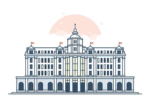 上海建筑插画设计