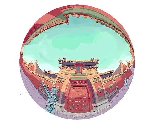 保护古建筑的豆芽机器人