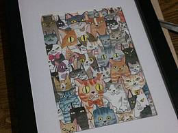 一群貓咪，送給小月