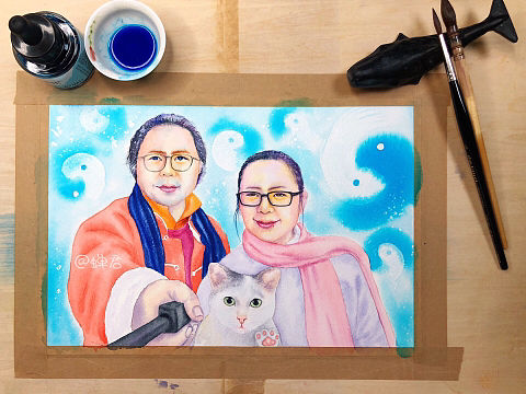 《水彩肖像》不一样的全家福（一）