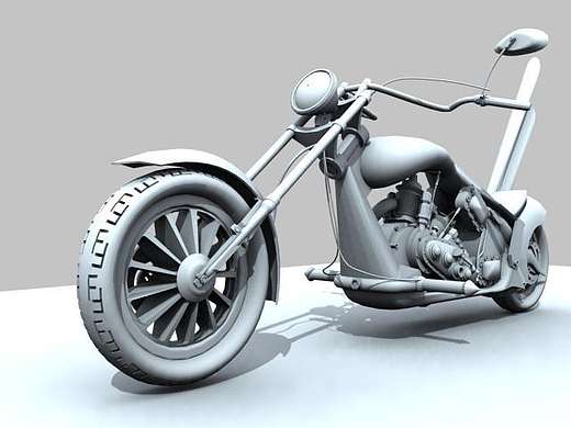 上大学时3Dmax(CG摩托车塑模)的作品