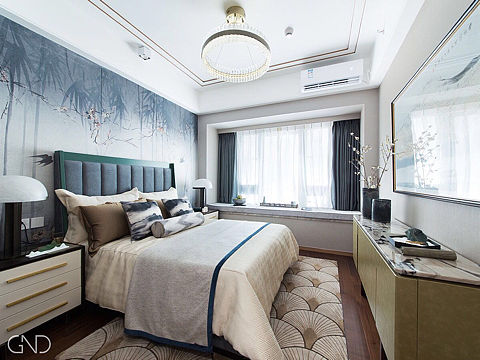 新中式卧室临摹