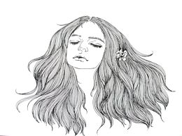线描女孩