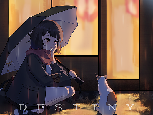 雨（个人主页-ZNTk1NTY3MTI=） - 创作习作 - 站酷设计师Destiny茶原创素材 - 站酷ZCOOL