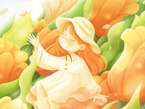 治愈系列—植物花屿（四）（个人主页-ZNTkzNjgwMjg=） - 商业插画 - 站酷设计师圆子插画原创素材 - 站酷ZCOOL