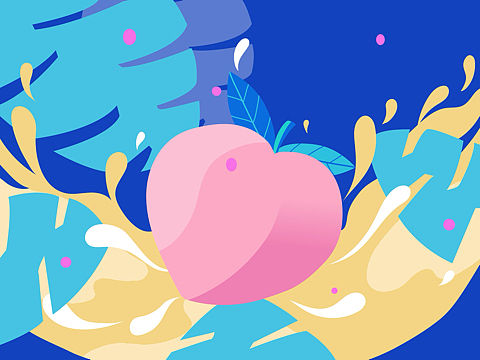 水果扁平风插画