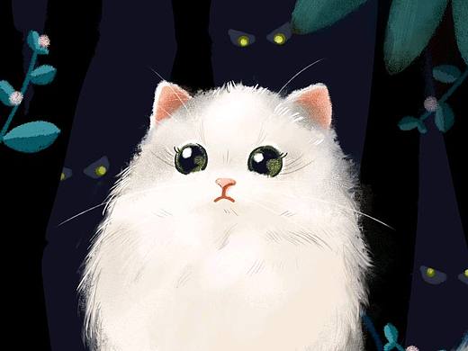 走夜路的小猫咪