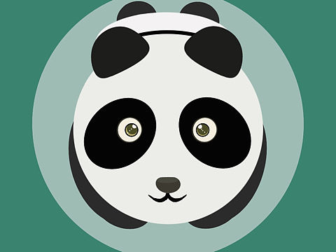 Procreate绘制熊猫小插画