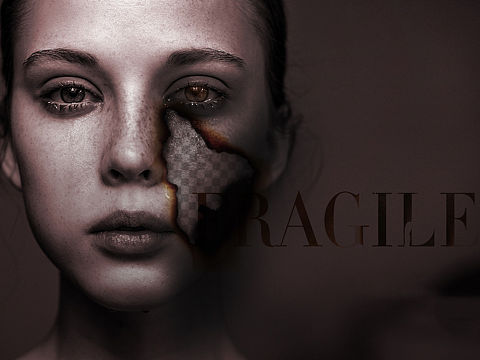 合成海报-人是脆弱的